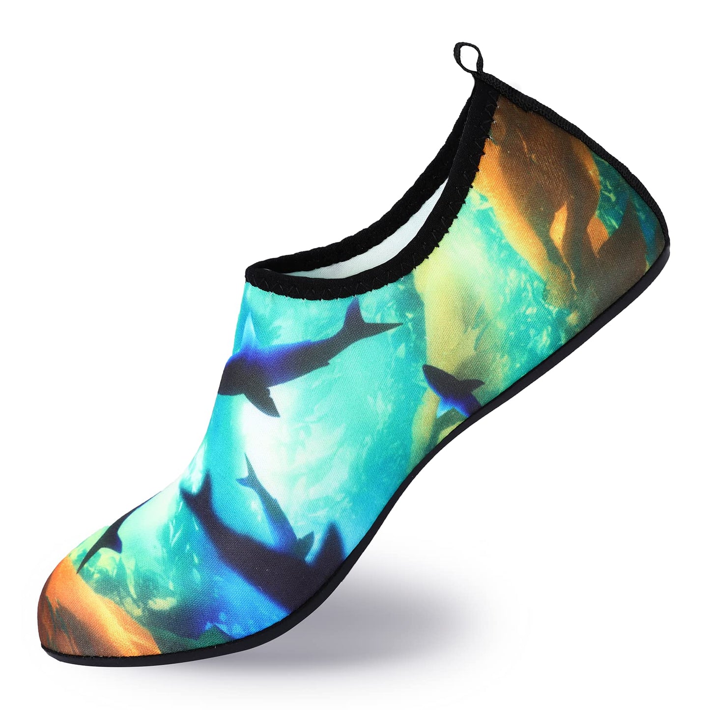 BowenBo Water Sports Barefoot Womens Mens Outdoor Beach Swimming Aqua Socks Quick-Dry Boating Fishing Diving Surfing Exercise (44-45Ocean)