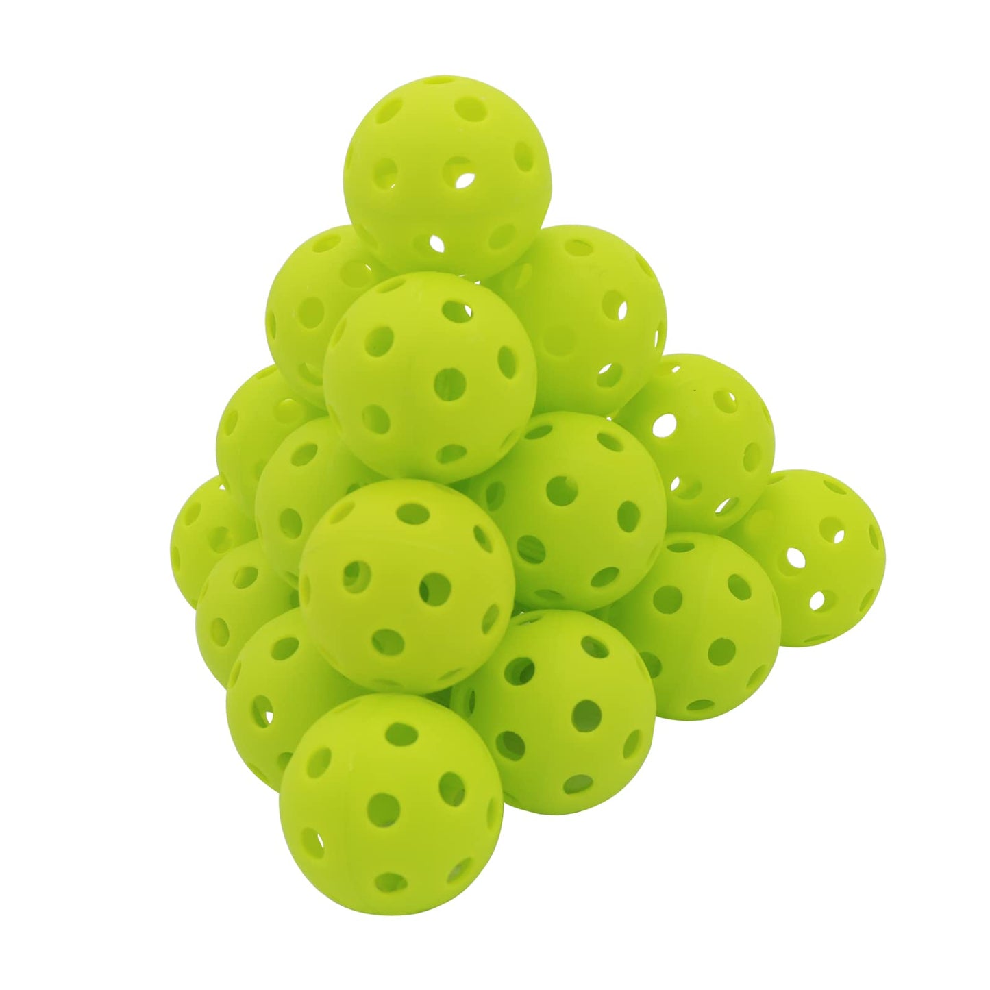 Avesfer Plastic Golf Balls [Anti-Crack] 42mm Soft Training Golf Balls for Swing Practice Golf Balls for Backyard Limited Flight Airflow Hollow at Home Use Indoor Green (20 PCS)