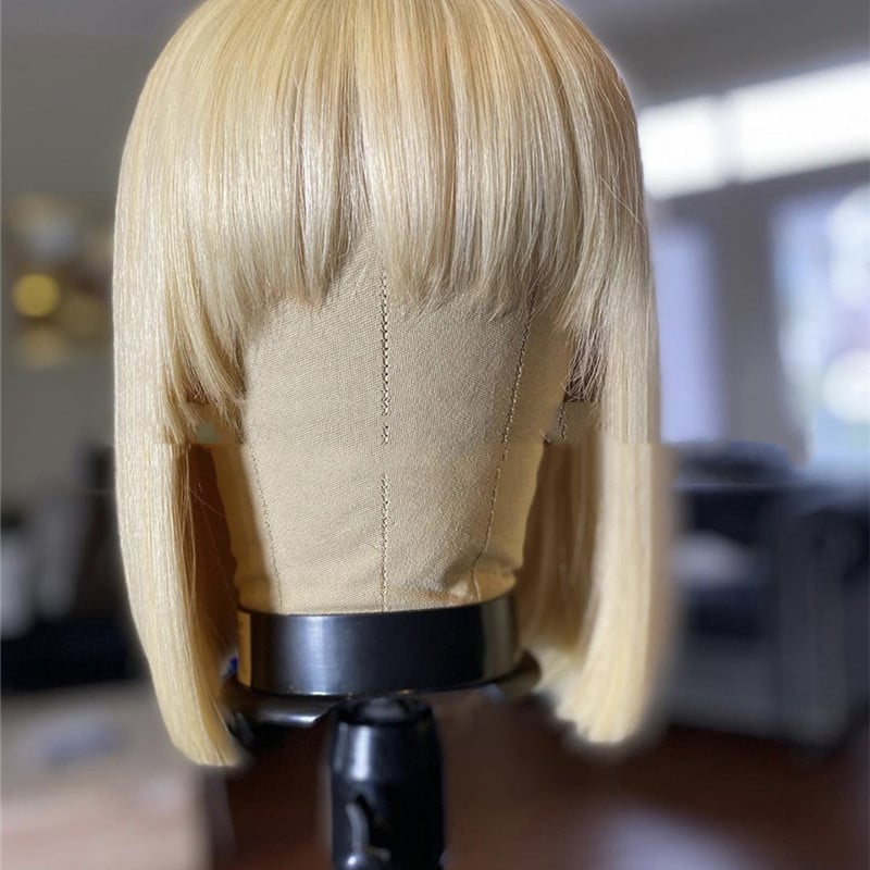 Blonde Short Straight Bobo Wigs for Women