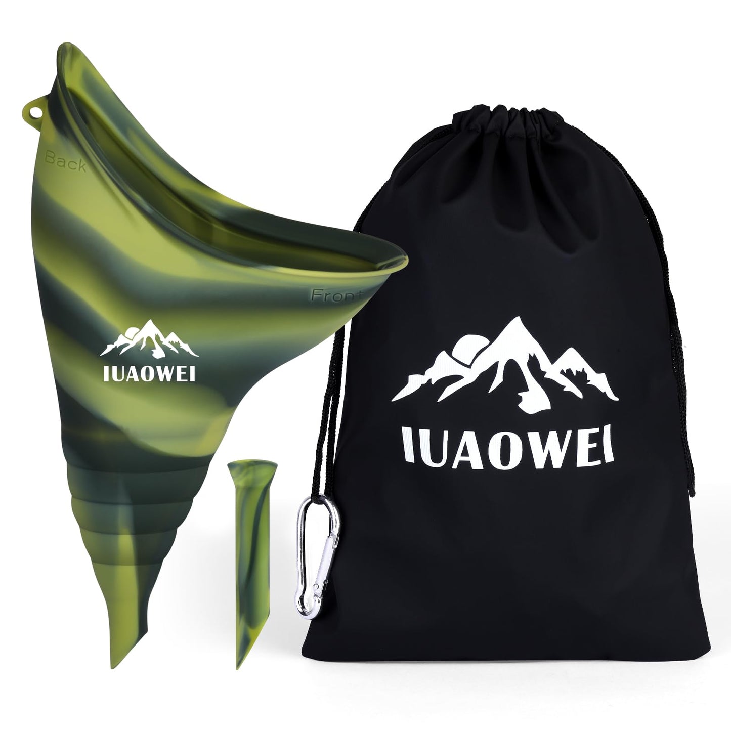 IUAOWEI Female Urination Device Reusable Silicone Female Urinal Pee Funnel for Women for Travel Camping Boating Outdoor Hiking (Camo)