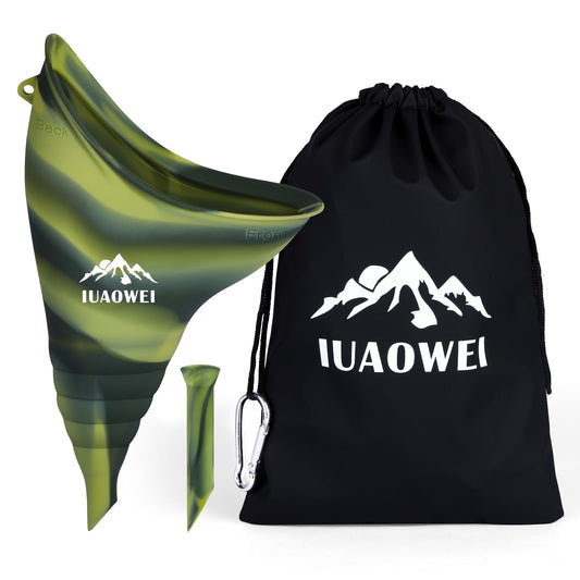 IUAOWEI Female Urination Device Reusable Silicone Female Urinal Pee Funnel for Women for Travel Camping Boating Outdoor Hiking (Camo)