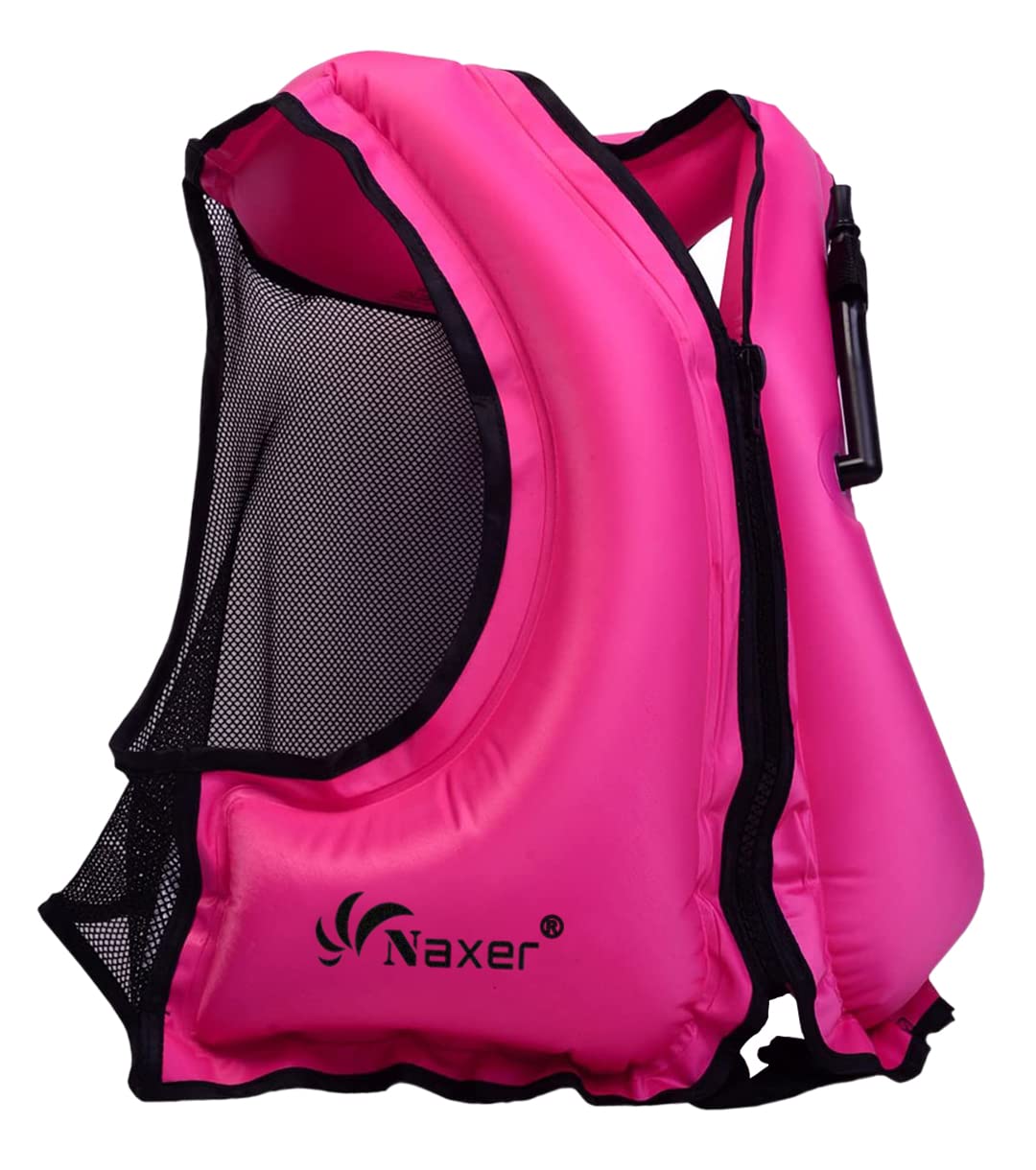 NAXER Inflatable Buoyancy Jackets Vests for Adults Kayak Kayaking Suit 90-220 lbs Easy Swimming Snorkeling Boating Paddleboarding Water Sports