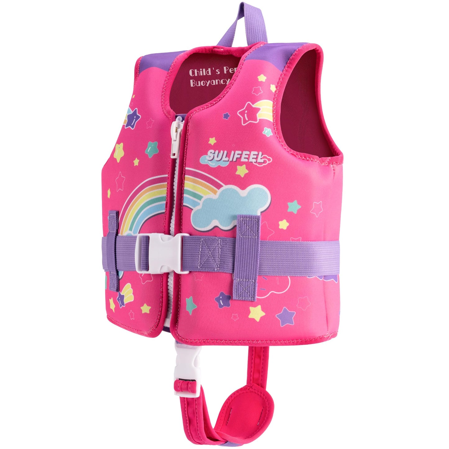 SULIFEEL Kids Swim Vest Toddler Floaties for 20-45 lbs Boys Girls Toddler Swimming Jacket with Adjustable Safety Strap Easy On and Off Swimming Aid for Age 2-6 Years Learn to Swim