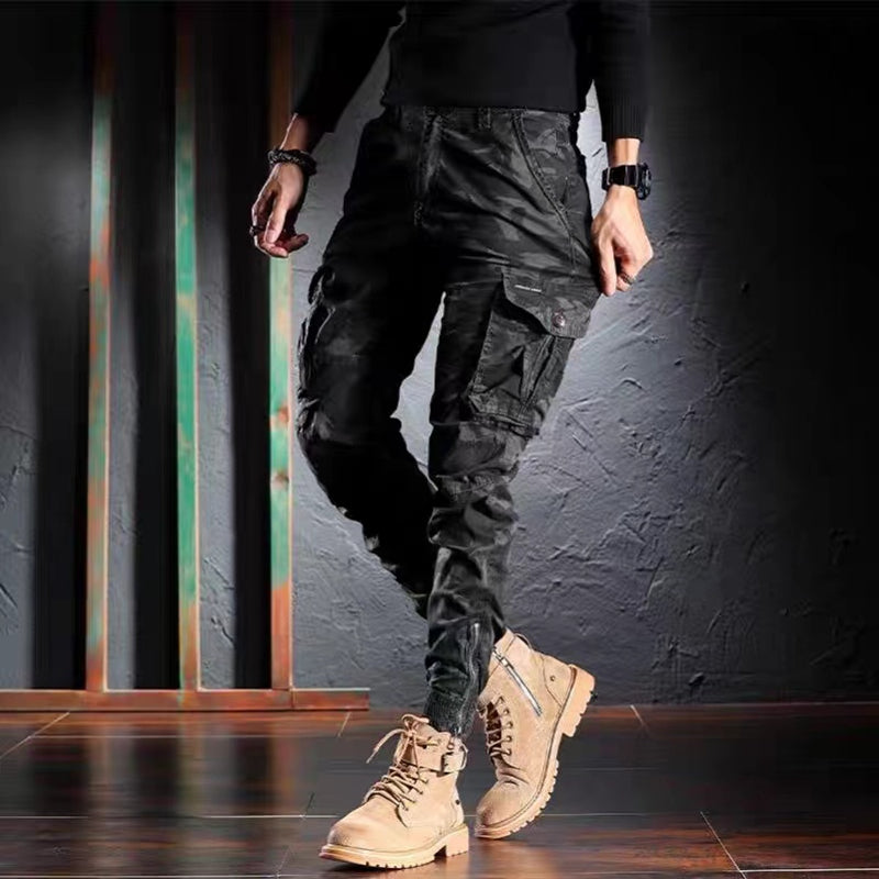 Men's Oversized Camouflage Cargo Pants for Outdoors